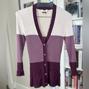 Denver Hayes Soft Long Ribbed Cardigan, Small,